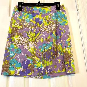 Talbots Floral Skirt Size 2 Petite Vintage